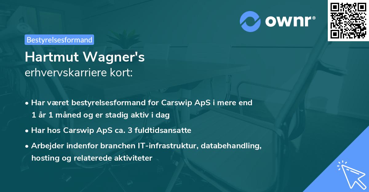 Hartmut Wagner's erhvervskarriere kort