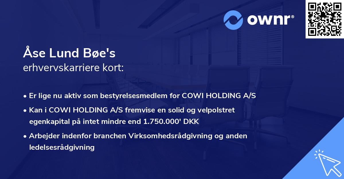 Åse Lund Bøe's erhvervskarriere kort