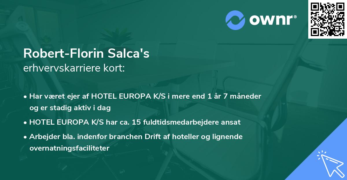 Robert-Florin Salca's erhvervskarriere kort