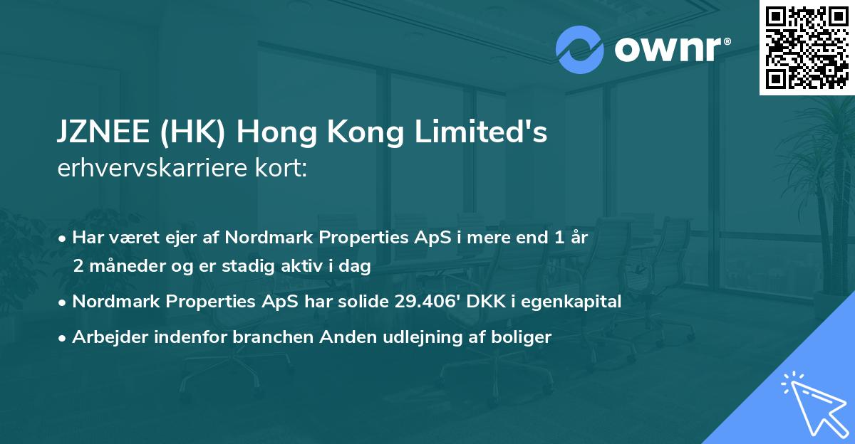 JZNEE (HK) Hong Kong Limited's erhvervskarriere kort