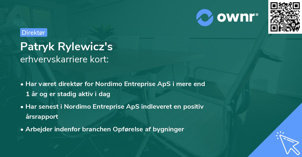 Patryk Rylewicz's erhvervskarriere kort