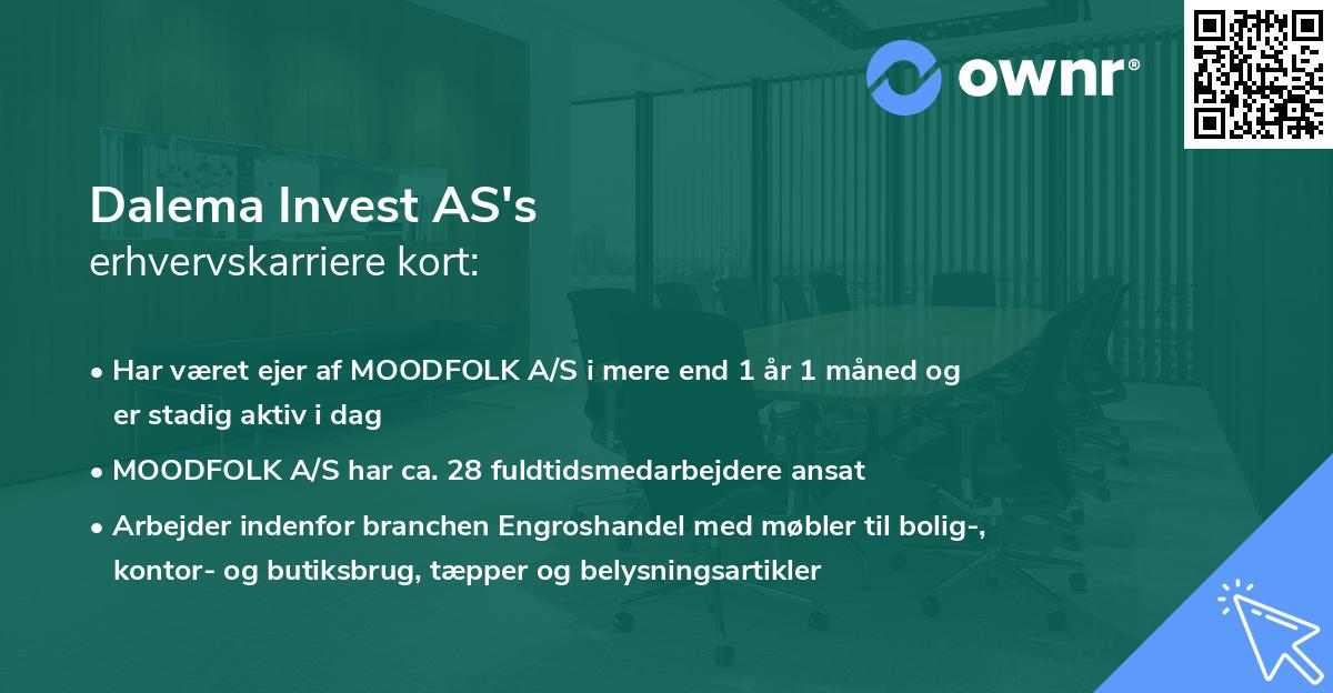 Dalema Invest AS's erhvervskarriere kort