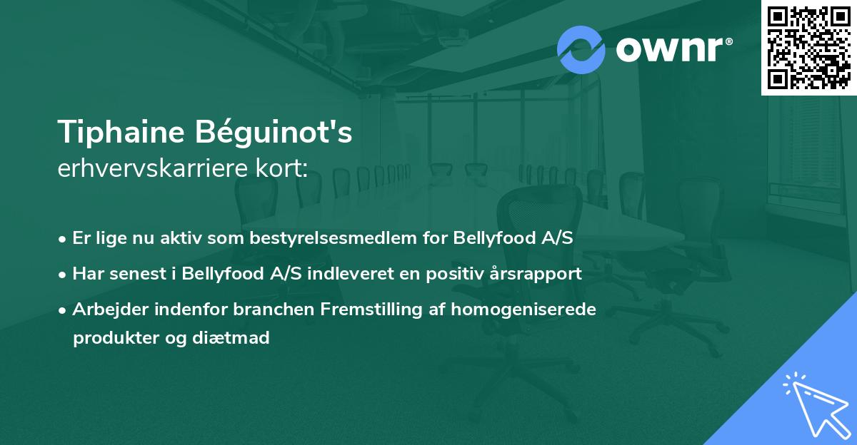 Tiphaine Béguinot's erhvervskarriere kort