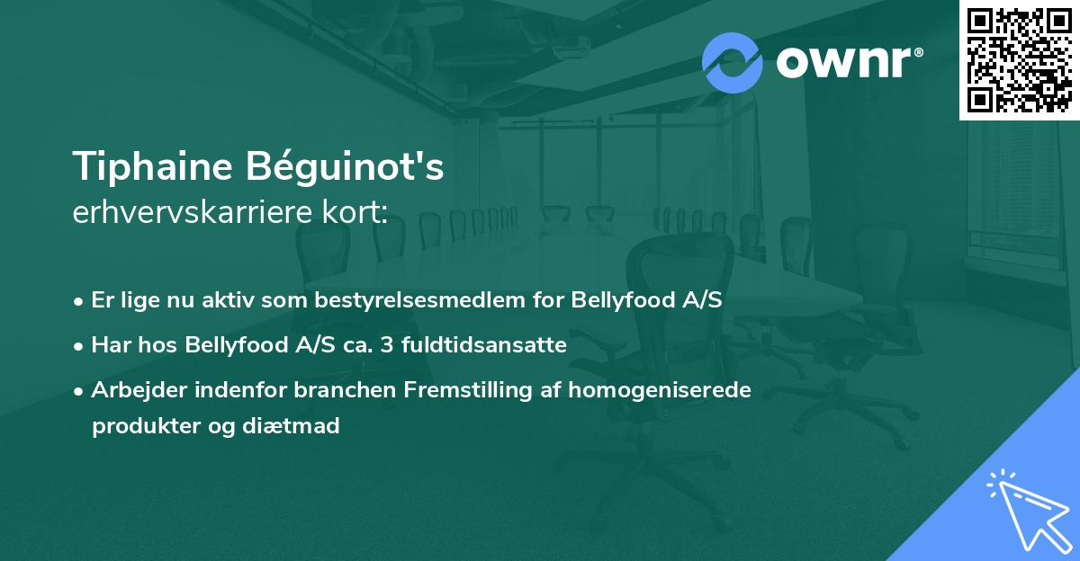 Tiphaine Béguinot's erhvervskarriere kort