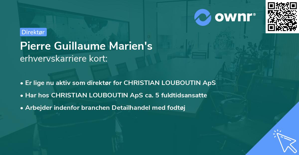 Pierre Guillaume Marien's erhvervskarriere kort