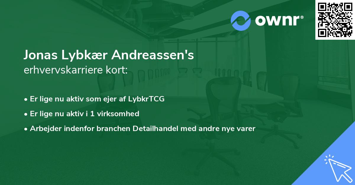 Jonas Lybkær Andreassen's erhvervskarriere kort