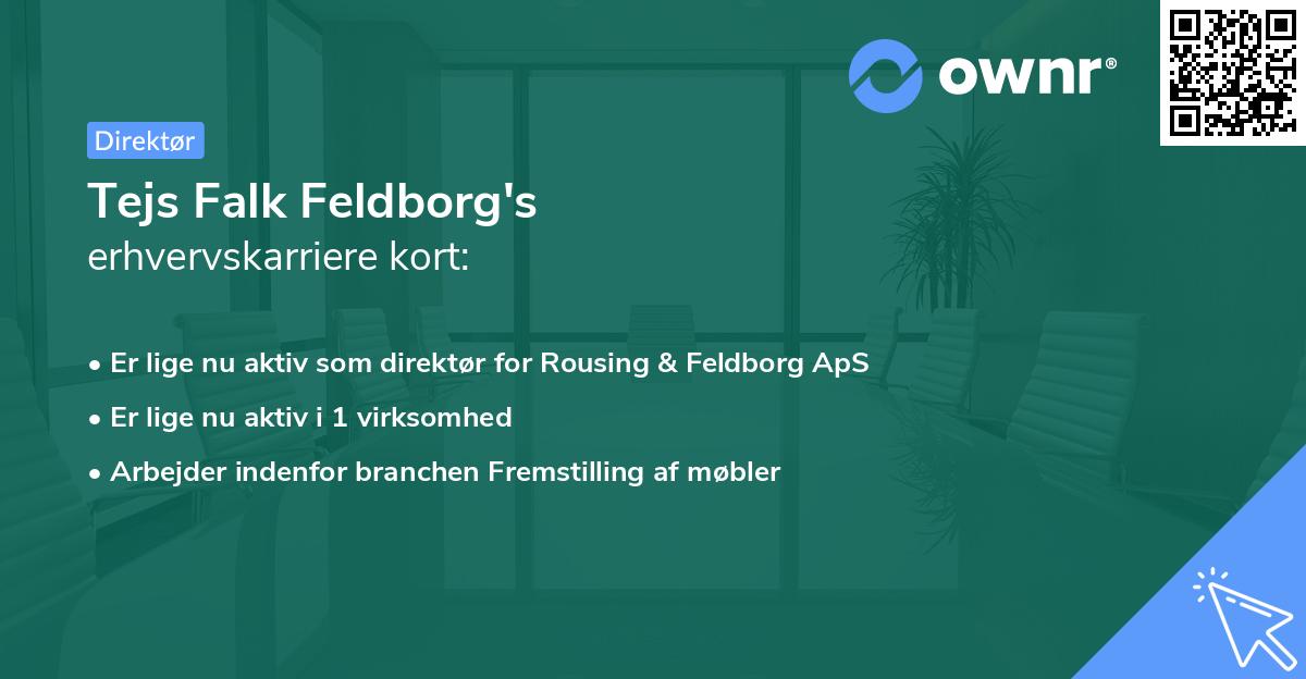 Tejs Falk Feldborg's erhvervskarriere kort
