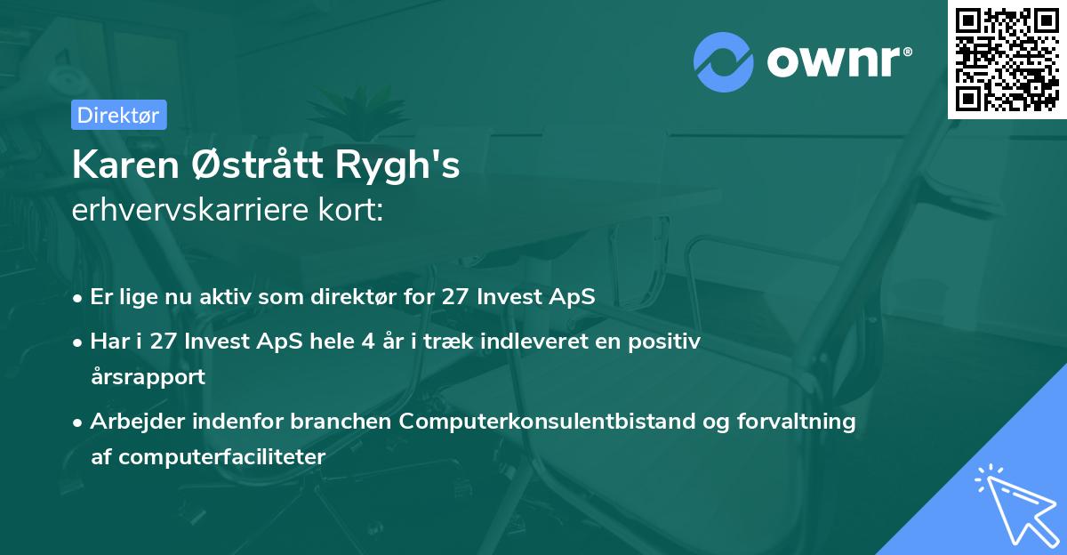Karen Østrått Rygh's erhvervskarriere kort