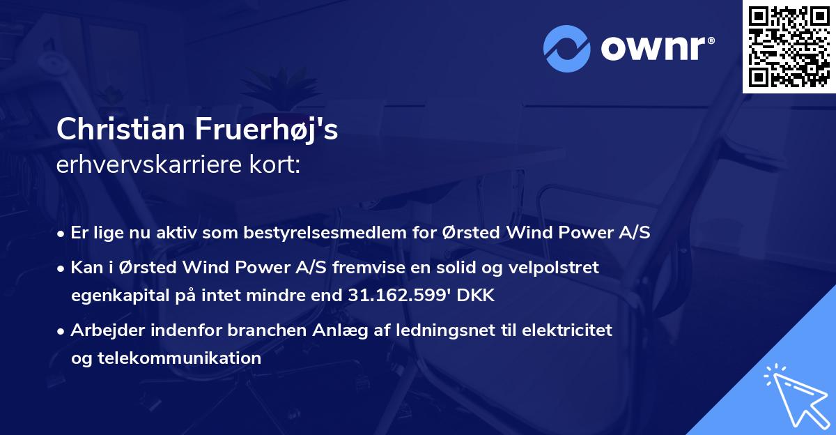 Christian Fruerhøj's erhvervskarriere kort