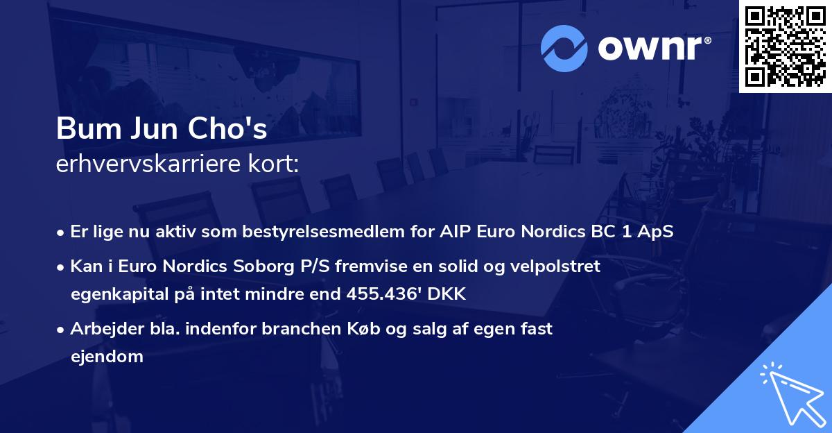 Bum Jun Cho's erhvervskarriere kort