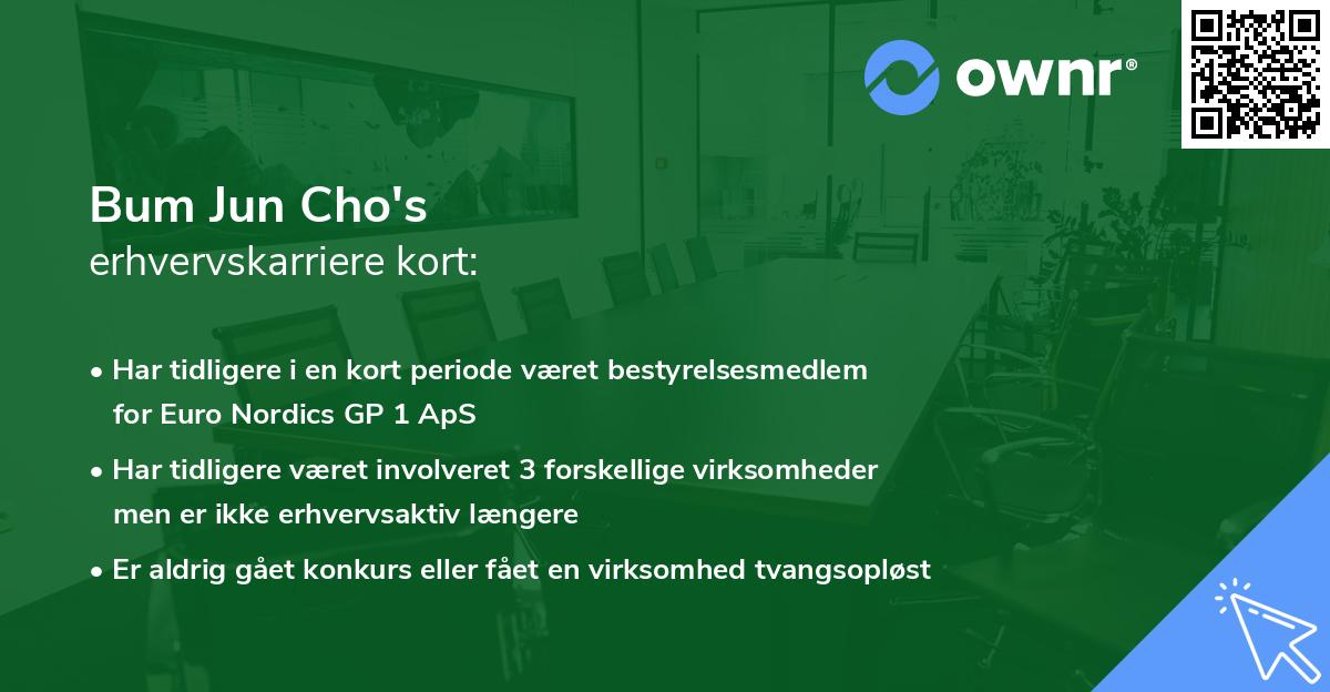 Bum Jun Cho's erhvervskarriere kort