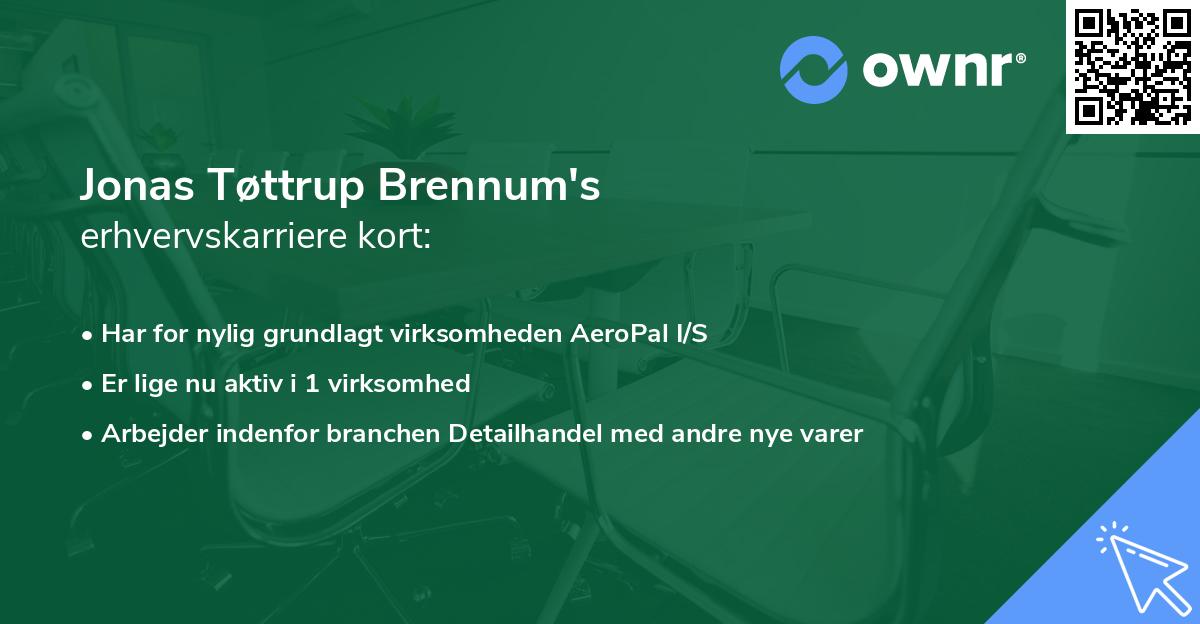 Jonas Tøttrup Brennum's erhvervskarriere kort