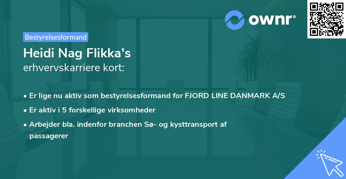 Heidi Nag Flikka's erhvervskarriere kort