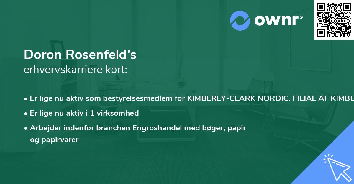 Doron Rosenfeld's erhvervskarriere kort