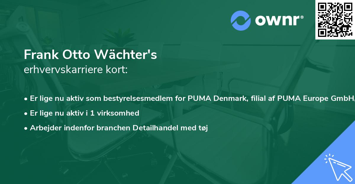 Frank Otto Wächter's erhvervskarriere kort