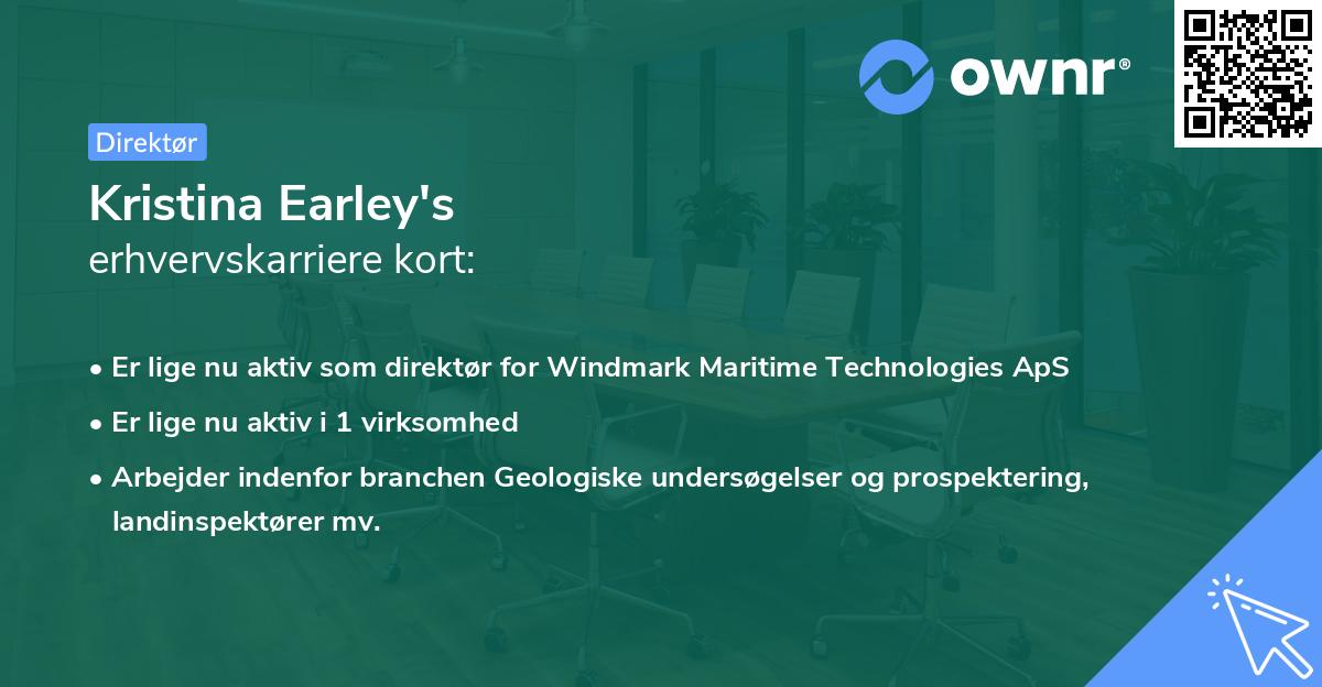 Kristina Earley's erhvervskarriere kort