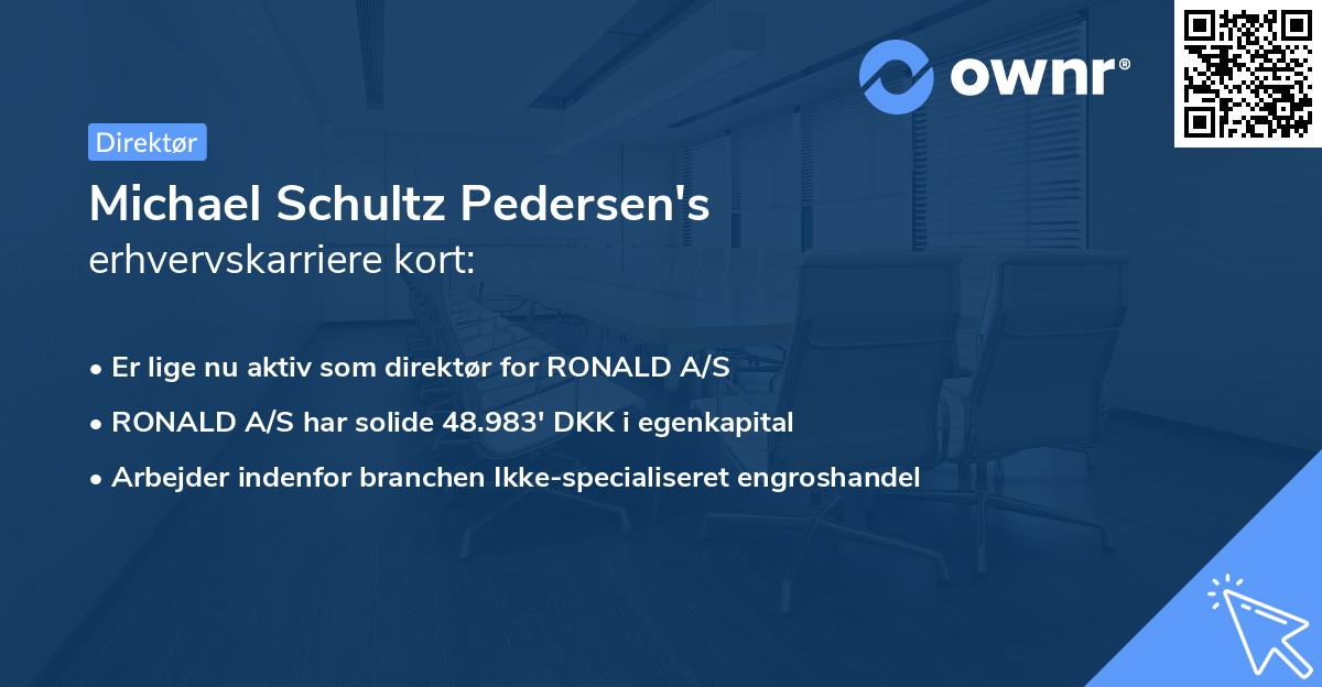 Michael Schultz Pedersen's erhvervskarriere kort