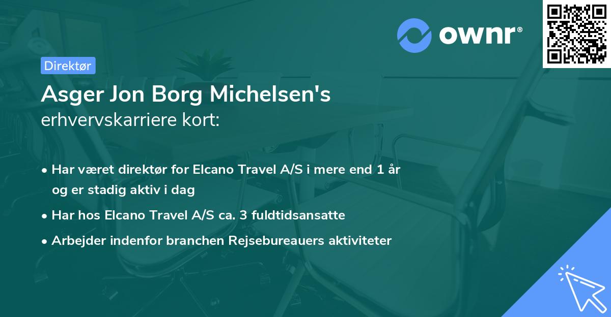 Asger Jon Borg Michelsen's erhvervskarriere kort