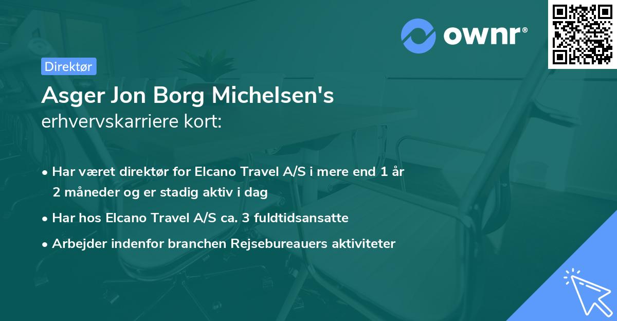 Asger Jon Borg Michelsen's erhvervskarriere kort