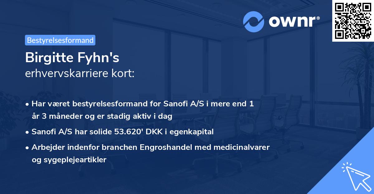 Birgitte Fyhn's erhvervskarriere kort