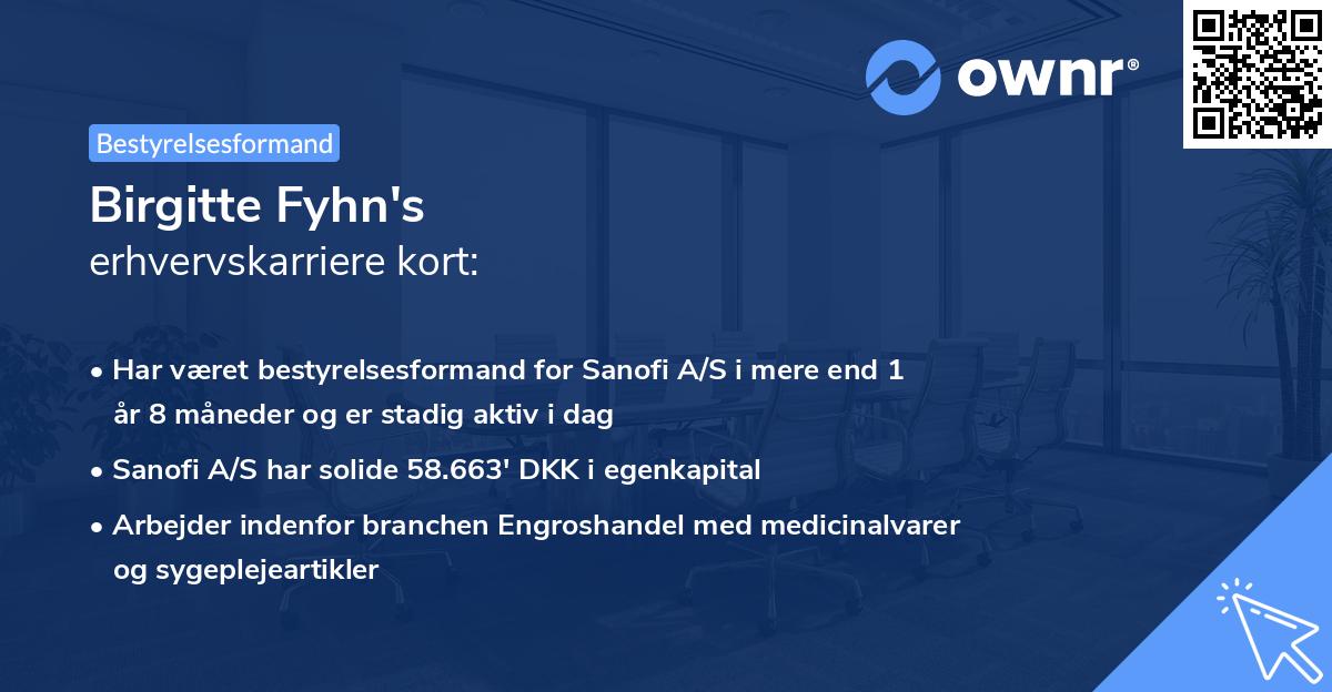 Birgitte Fyhn's erhvervskarriere kort