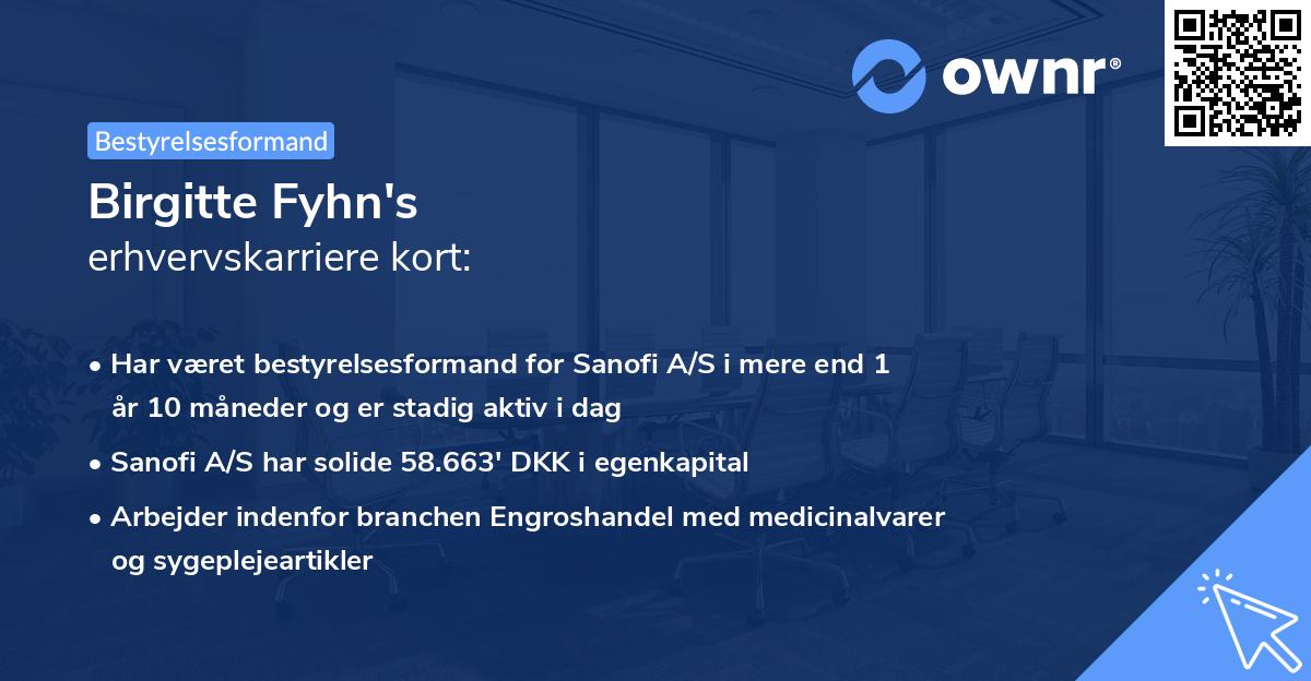 Birgitte Fyhn's erhvervskarriere kort
