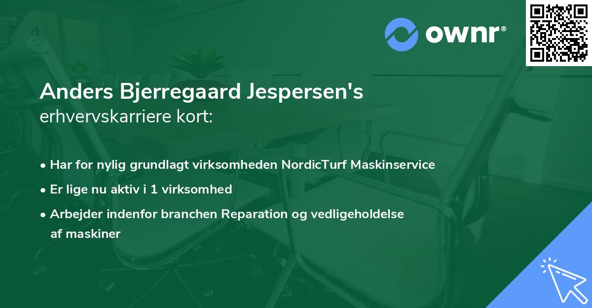 Anders Bjerregaard Jespersen's erhvervskarriere kort
