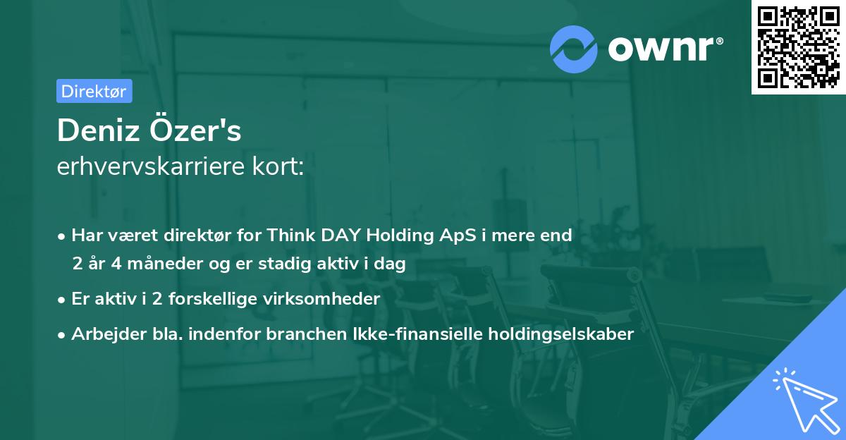 Deniz Özer's erhvervskarriere kort