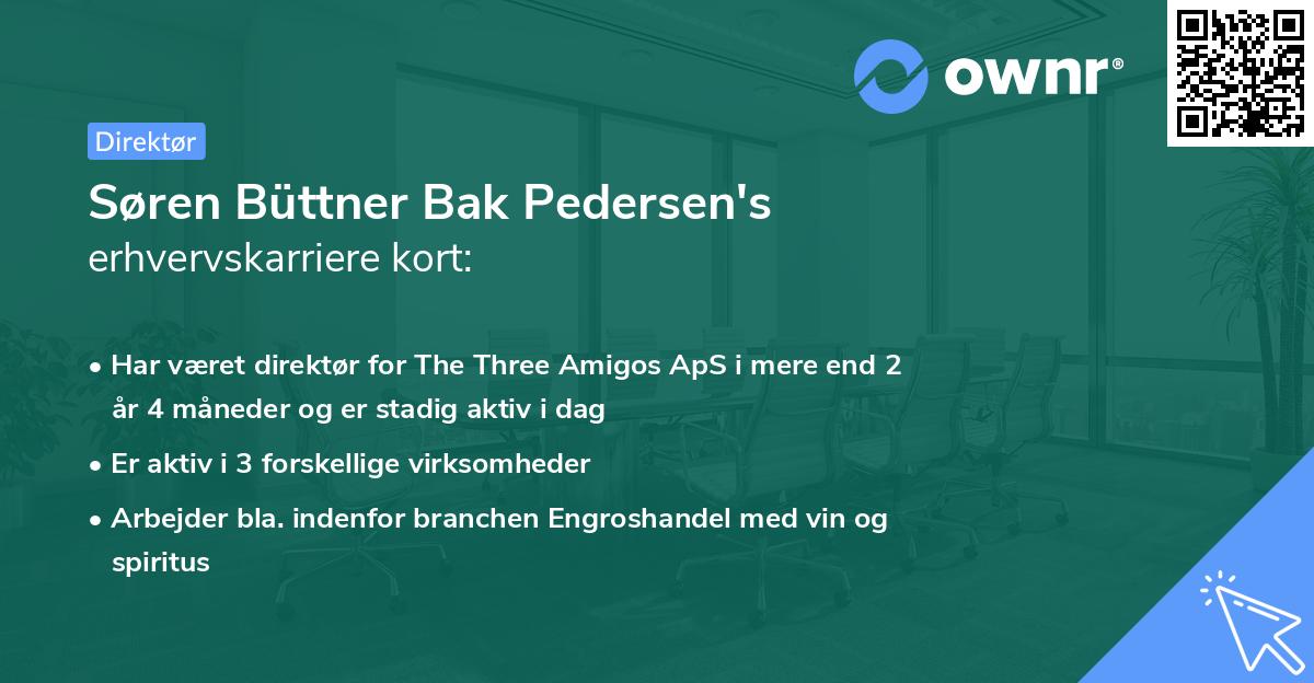 Søren Büttner Bak Pedersen's erhvervskarriere kort