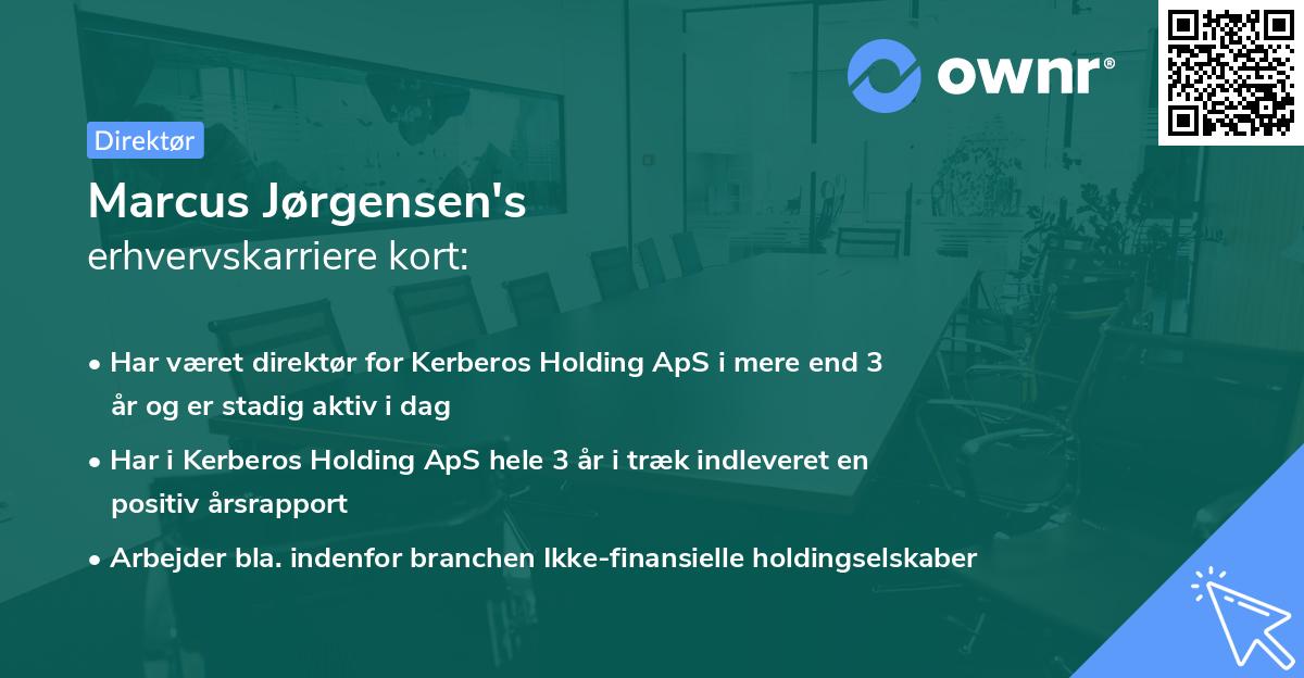 Marcus Jørgensen's erhvervskarriere kort