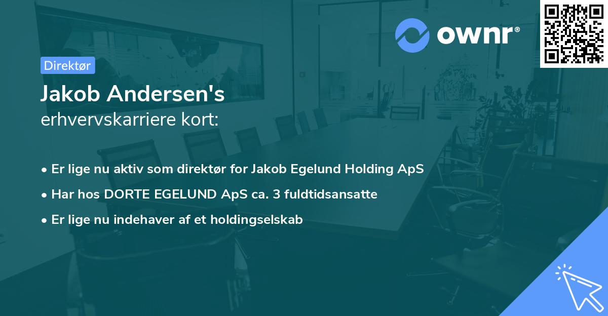 Jakob Andersen's erhvervskarriere kort