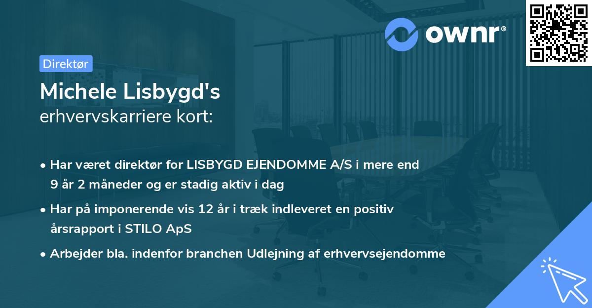 Michele Lisbygd's erhvervskarriere kort