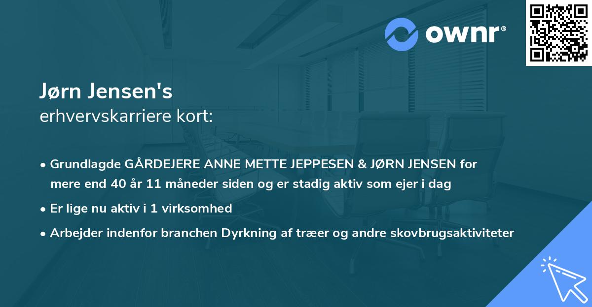 Jørn Jensen's erhvervskarriere kort