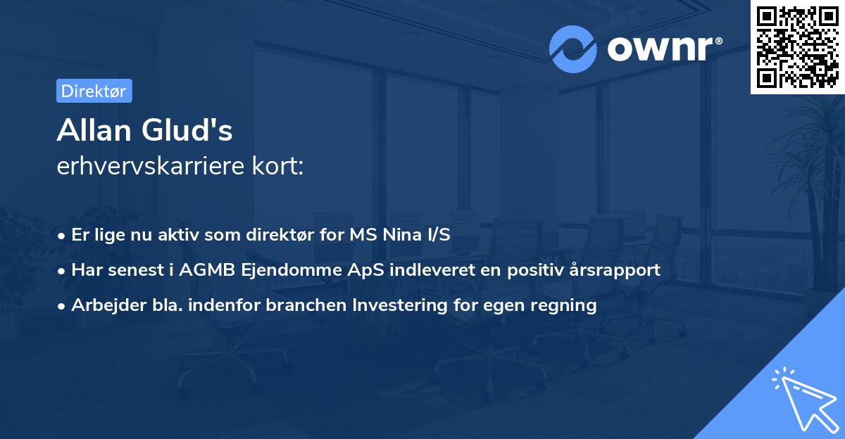Allan Glud's erhvervskarriere kort
