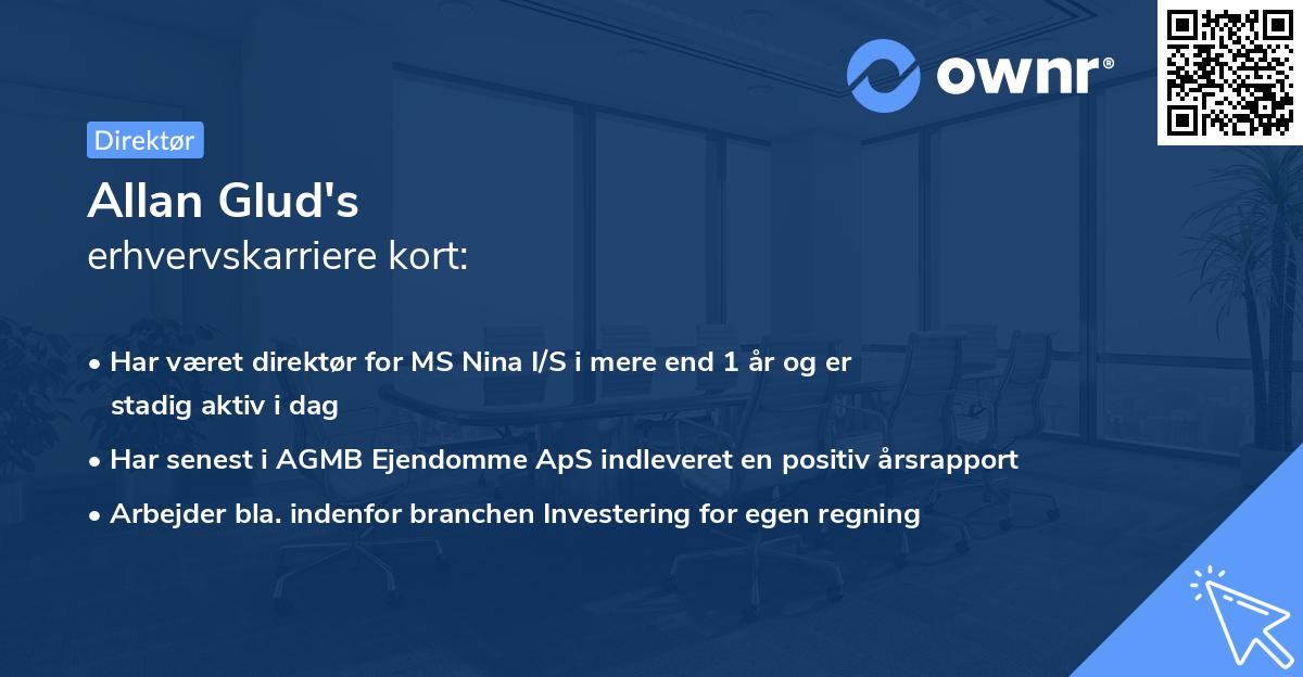 Allan Glud's erhvervskarriere kort
