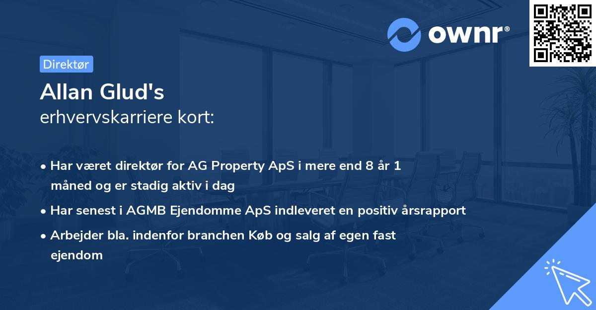 Allan Glud's erhvervskarriere kort