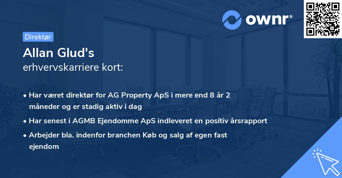 Allan Glud's erhvervskarriere kort