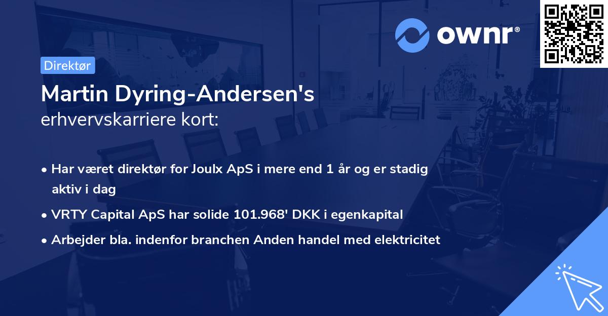 Martin Dyring-Andersen's erhvervskarriere kort