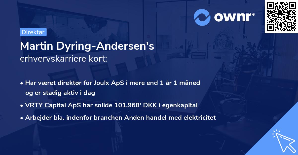 Martin Dyring-Andersen's erhvervskarriere kort