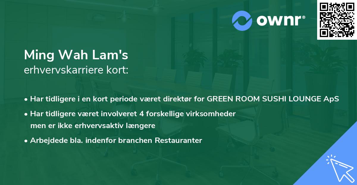 Ming Wah Lam's erhvervskarriere kort