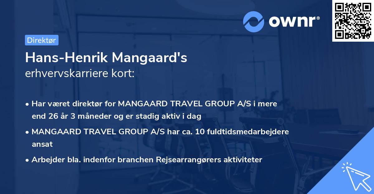 Hans-Henrik Mangaard's erhvervskarriere kort
