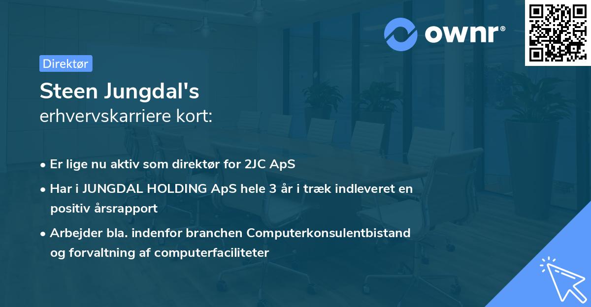 Steen Jungdal's erhvervskarriere kort