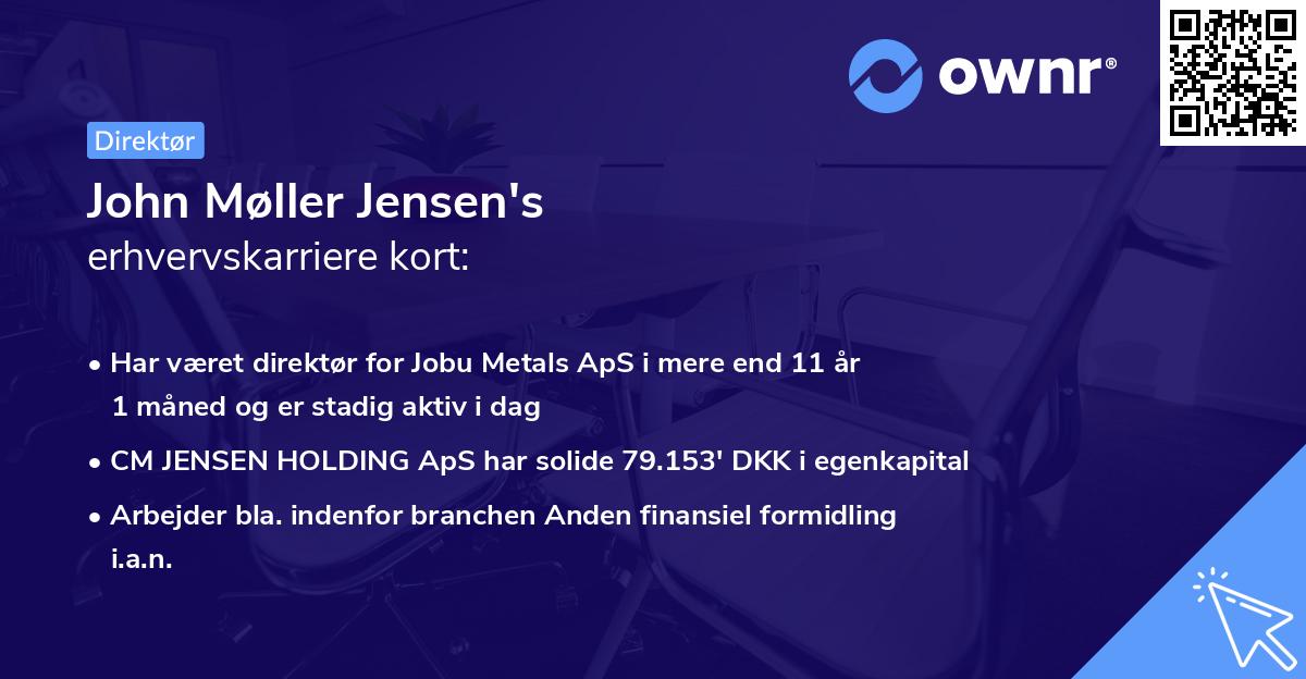 John Møller Jensen's erhvervskarriere kort