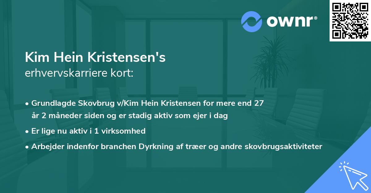 Kim Hein Kristensen's erhvervskarriere kort
