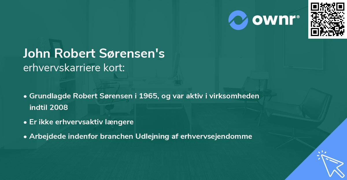 John Robert Sørensen's erhvervskarriere kort