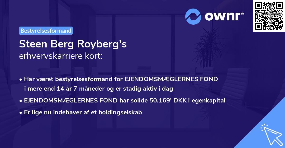 Steen Berg Royberg's erhvervskarriere kort