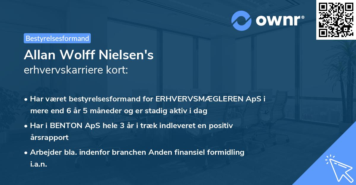 Allan Wolff Nielsen's erhvervskarriere kort