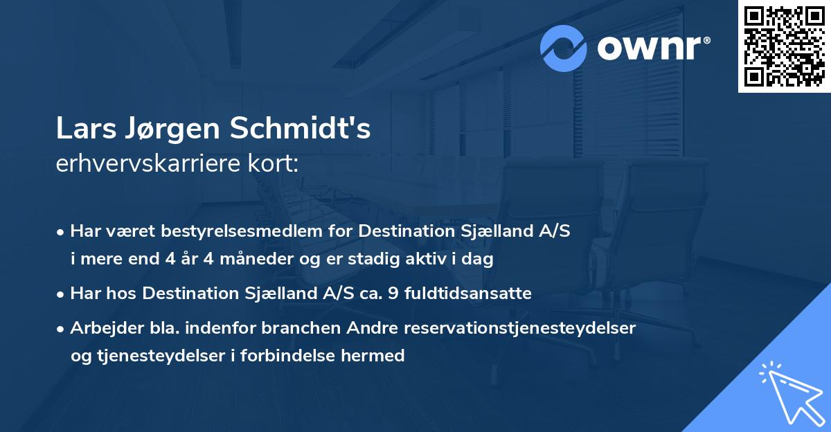 Lars Jørgen Schmidt's erhvervskarriere kort
