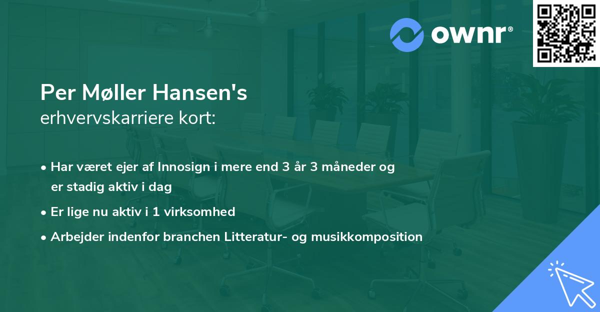 Per Møller Hansen's erhvervskarriere kort