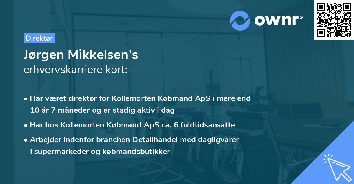 Jørgen Mikkelsen's erhvervskarriere kort